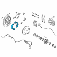 OEM 2017 Ford F-250 Super Duty Park Brake Shoes Diagram - DC3Z-2648-A