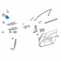 OEM Lexus IS350 Master Switch Assy, Power Window Regulator Diagram - 84040-53110