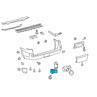 OEM 2009 Lexus LX570 Sensor, Ultrasonic, NO.2 Diagram - 89341-33140-J4