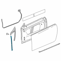 OEM 2011 Cadillac CTS Front Weatherstrip Diagram - 22840937