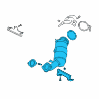 OEM Cadillac Manifold With Converter Diagram - 55495048