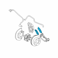 OEM GMC Sierra 3500 Pad Kit, Rear Disc Brake Diagram - 19210705