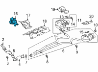 OEM 2022 Acura TLX Exhaust Heat Shield Diagram - 74821TGZA00