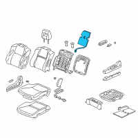 OEM 2008 Honda Pilot Heater, Left Front Seat-Back Diagram - 81524-S9V-A62