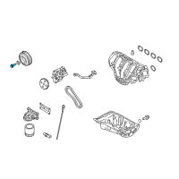 OEM 2015 Ford Fusion Damper & Pulley Bolt Diagram - 1S7Z-6A340-AA