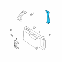 OEM 2001 Nissan Quest Garnish-Center Pillar, RH Diagram - 84940-7B003
