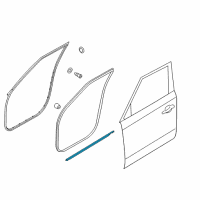 OEM 2015 Kia Soul EV WEATHERSTRIP Assembly-Front Door Belt Diagram - 82210B2000