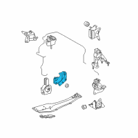 OEM 2005 Scion tC Front Mount Bracket Diagram - 12311-28120