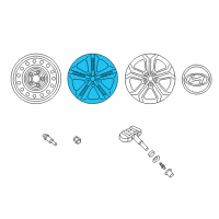 OEM Hyundai Santa Fe XL 19 Inch Wheel Deep Scratches Diagram - 52910-B8410