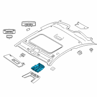 OEM 2014 BMW 328i HEADLINER CONTROL MODULE Diagram - 61-31-6-999-738