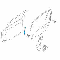 OEM 2019 Nissan Leaf Sash Assy-Front Door, Front LH Diagram - 80215-3NF0A