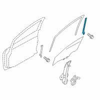 OEM 2016 Nissan Leaf Sash Assy-Front Door, Rear RH Diagram - 80216-3NF0B