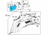 OEM Chevrolet Tahoe Lock Pillar Trim Diagram - 84842816