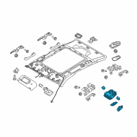 OEM 2016 Kia Optima Lamp Assembly-Overhead Console Diagram - 92810D4000WK