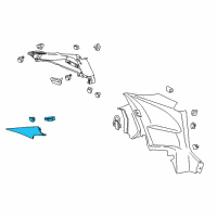 OEM 2012 Chevrolet Camaro Pillar Trim Diagram - 20962342