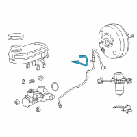 OEM 2015 Ram ProMaster 1500 Hose-Brake Booster Vacuum Diagram - 68196932AA