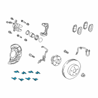 OEM 2012 Scion xB Brake Pads Hardware Kit Diagram - 04947-42050