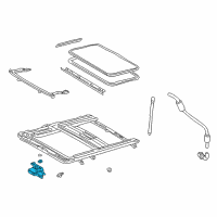 OEM 2002 Lexus LS430 Gear Sub-Assy, Sliding Roof Drive Diagram - 63260-50050