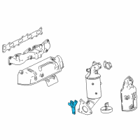 OEM 2020 Chevrolet Colorado Catalytic Converter Bracket Diagram - 55597346