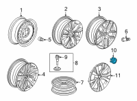 OEM 2022 Honda Civic CAP, ALUM WHL CNT Diagram - 44732-T8N-T01