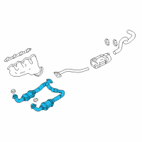 OEM 2007 GMC Sierra 1500 Classic 3-Way Catalytic Convertor Assembly (W/ Exhaust Manifold Pipe) Diagram - 19208465