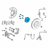 OEM Lexus Front Axle Hub Sub-Assembly, Left Diagram - 43550-28030