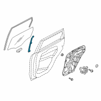 OEM 2021 Kia Niro Channel & Run Assembly-Door Diagram - 83550G5000