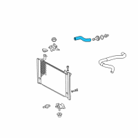 OEM 2005 Toyota Prius Upper Hose Diagram - 16572-21060