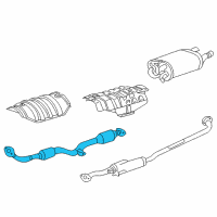 OEM 2009 Toyota Camry Converter & Pipe Diagram - 17410-0H180