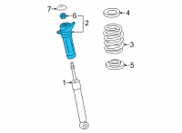 OEM Lexus NX250 Shock and Strut Mount Diagram - 4875042020