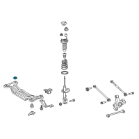 OEM 2015 Toyota Camry Suspension Crossmember Upper Insulator Diagram - 52282-06060