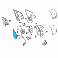 OEM 2012 Honda CR-V Mirror Sub-Assembly, Passenger Side Diagram - 76203-T0A-A01