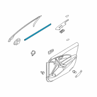 OEM 2012 Hyundai Azera Weatherstrip-Front Door Belt Inside LH Diagram - 82331-3V000