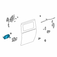 OEM 2002 Honda Odyssey Handle Assembly, Driver Side Slide Door (Outer) Diagram - 72680-S0X-A01