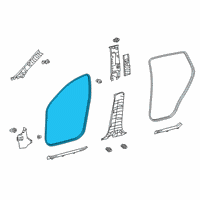 OEM Toyota RAV4 Prime Surround Weatherstrip Diagram - 62311-0R060