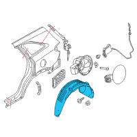 OEM 2016 Kia Sorento Guard-Rear Wheel, LH Diagram - 86830C6000