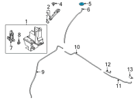 OEM 2021 Nissan Rogue Cap-Windshield Washer Tank Diagram - 28913-4CC1A