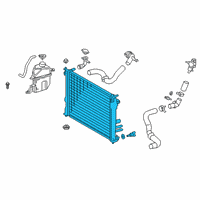 OEM Lexus ES350 Radiator Assembly Compatible Diagram - 16400-F0021