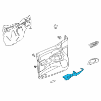 OEM 2004 Chevrolet Trailblazer Armrest Asm-Front Side Door *Pewter Diagram - 15055821