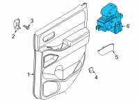 OEM 2021 Nissan Titan XD Switch Assy-Power Window, Assist Diagram - 25411-EZ10A