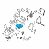 OEM Lincoln Seat Cushion Pad Diagram - DE9Z-74632A23-B