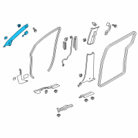 OEM 2020 Honda Odyssey Garnish, R. FR. Pillar *NH836L* (WISTERIA LIGHT GRAY) Diagram - 84109-THR-A01ZB