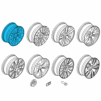 OEM 2022 BMW 740i Light Alloy Disc Wheel Reflexsilber Diagram - 36-11-6-867-338