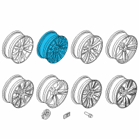 OEM 2019 BMW 740i xDrive Light Alloy Disc Wheel Reflexsilber Diagram - 36-11-6-861-224