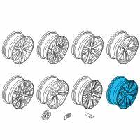 OEM 2017 BMW 740i Disc Wheel Light Alloy Cerium Grey Diagram - 36-11-8-047-258