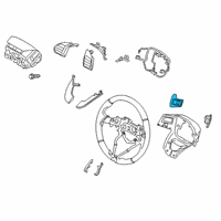 OEM Hyundai Veloster Paddle Shift Switch Assembly, Left Diagram - 96770-J9001-TSK