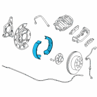 OEM 2019 Chevrolet Silverado 3500 HD Park Brake Shoes Diagram - 23458645