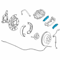 OEM Chevrolet Suburban 3500 HD Rear Pads Diagram - 84259174