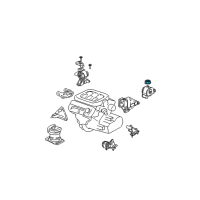 OEM 2003 Honda Odyssey Damper, RR. Engine Mounting Dynamic Diagram - 50815-S0X-A00