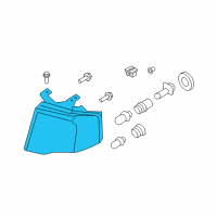 OEM 2011 Ford Expedition Composite Headlamp Diagram - 7L1Z-13008-DB